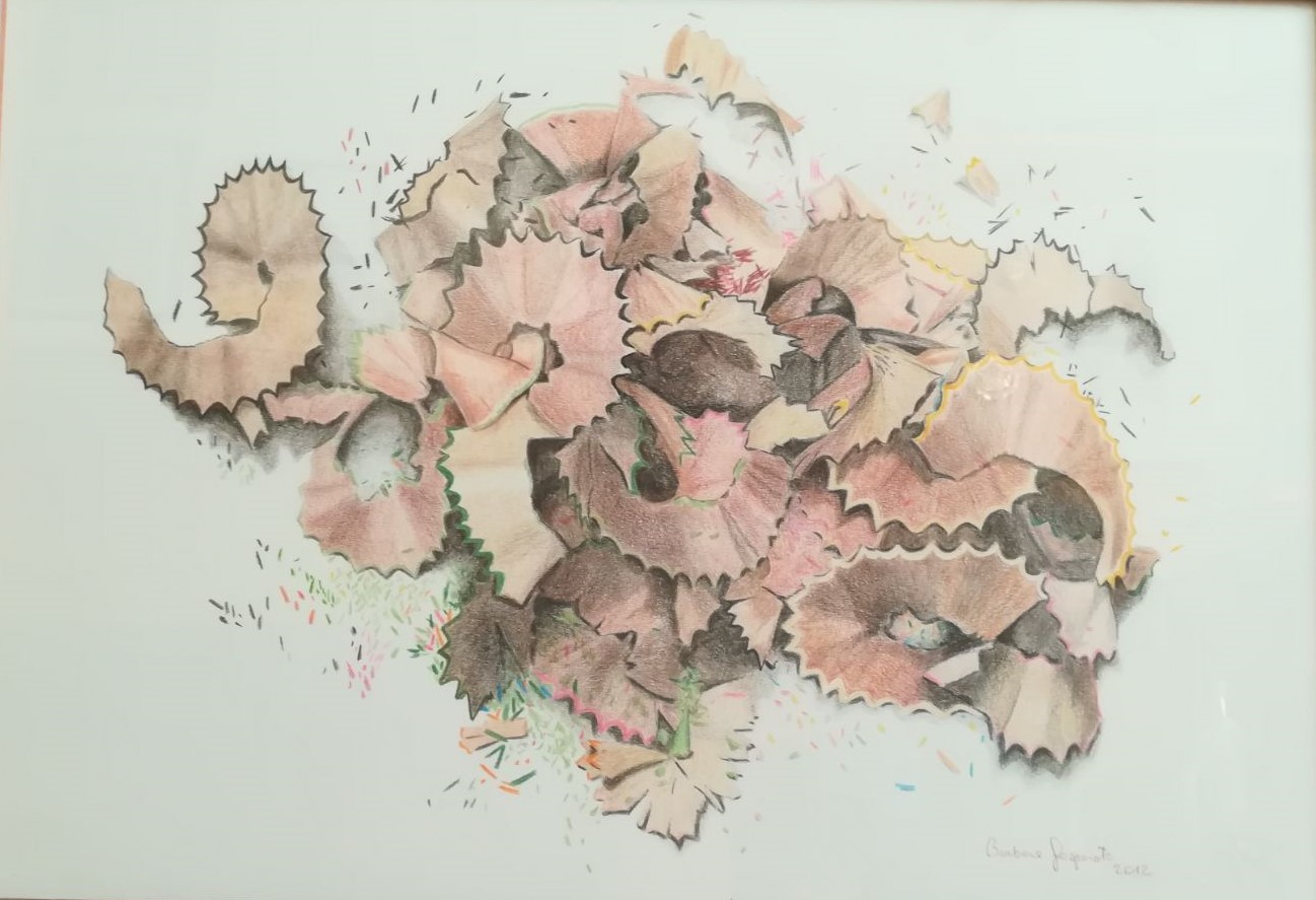 Barbara Gasparato "Temperando" (matite colorate su carta Fabriano)