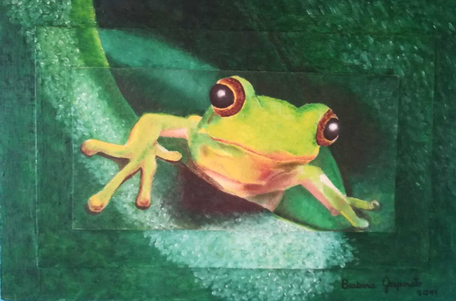 Barbara Gasparato "Cra" (olio su tavola)