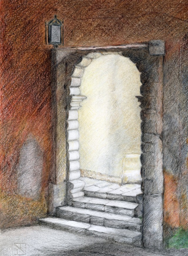 Gianclaudio Damini "Verso la luce" (tecnica mista)