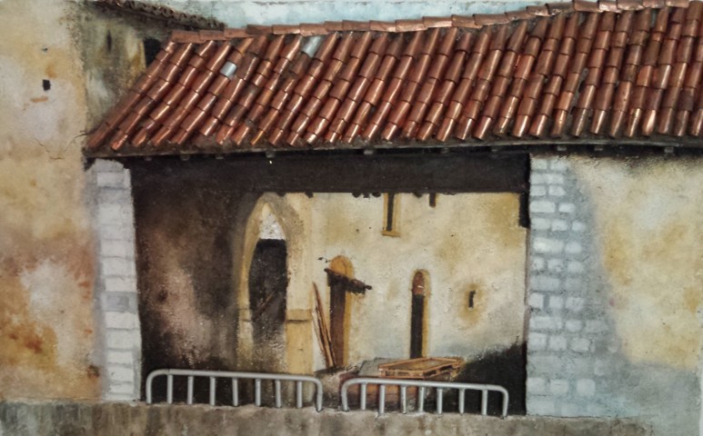 Claudio Damini "Casa di campagna" (tecnica mista)