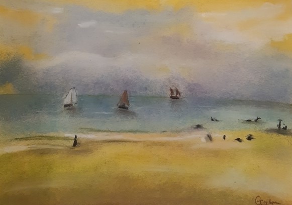 Gabriella Cecchin (gessetti crete pastelli su carta da scena)