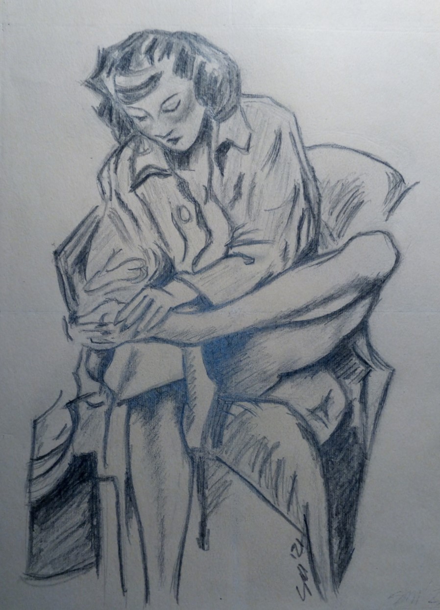 Mara Santi (grafite su carta da scena)