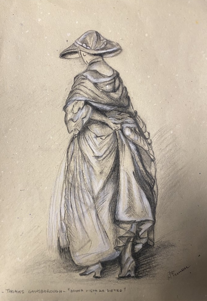 Anna Ferron (carboncino su carta kraft)