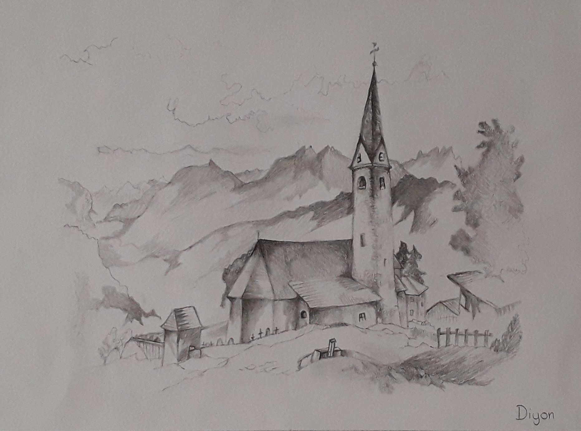 Diyon Batuwatta (grafite su carta Fabriano)