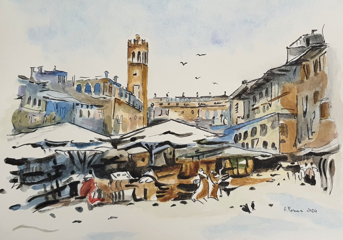 Anna Ferron (acquarello e china su carta Fabriano cotone)