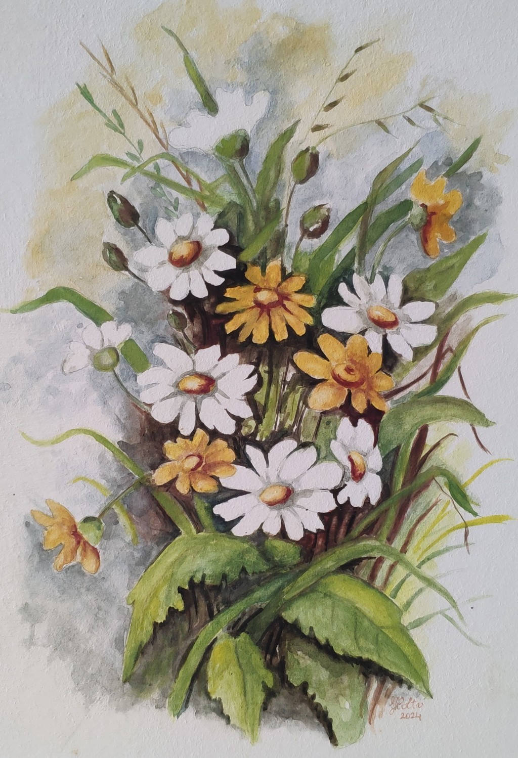 Francesca Coltri (acquarello su cartone legnato)