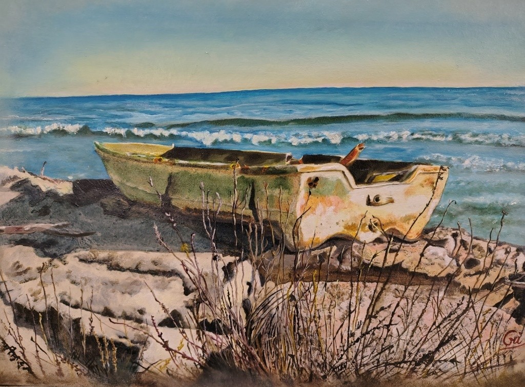 Cristina Cristianelli '' Ricordo...'' (olio su cartone legnato)