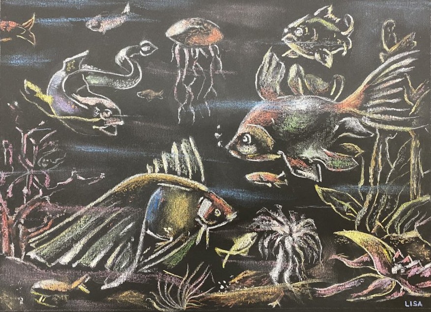 Lisa Albieri (gessetto su carta nera Favini)