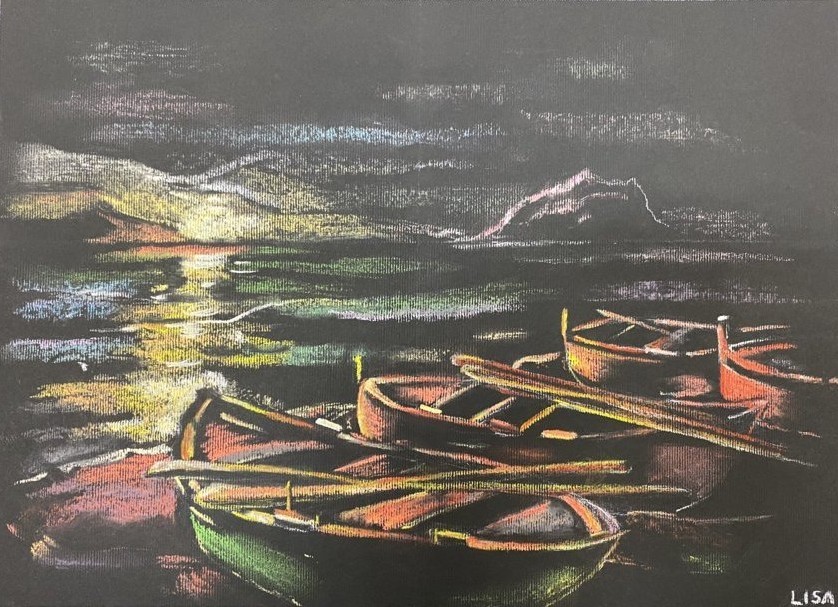 Lisa Albieri (gessetto su carta nera Favini)