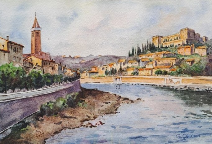 Gabriella Cecchin (acquarello su carta Fabriano cotone)